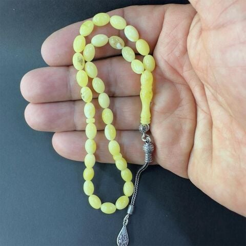 Toprak Fosili Kaliningrad Damla Kehribar Tespih 5,5*8 (mm)