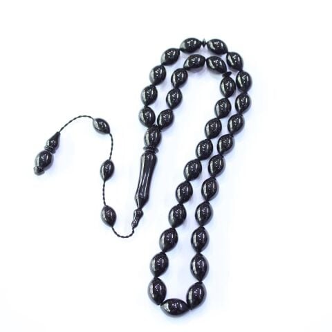 Usta İşi Oltu Taşı Beyzi Model Tespih 8,5*12 (mm)