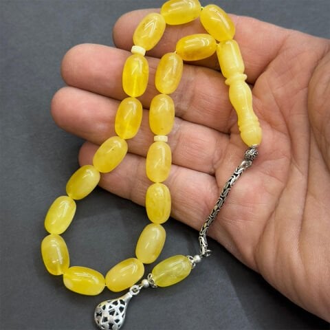 Maskot Kaliningrad Damla Kehribar Tespih 9*15 (mm)