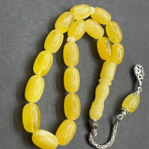 Maskot Kaliningrad Damla Kehribar Tespih 9*15 (mm)