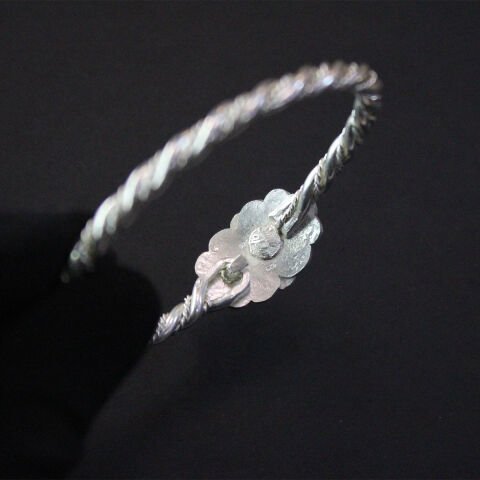 Gümüş El Yapımı Ara Telli  Erzurum Burma Bilezik