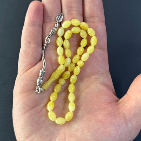 Kaliningrad Damla Kehribar Tespih 5,5*8 (mm)-4