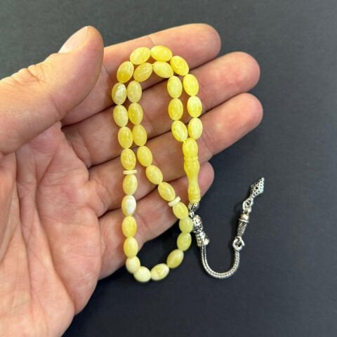 Kaliningrad Damla Kehribar Tespih 5,5*8 (mm)-5