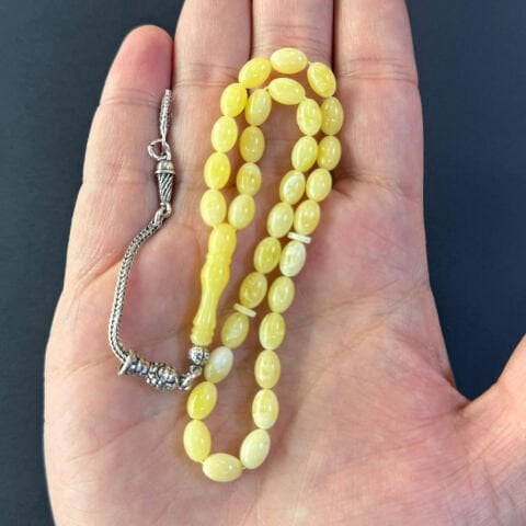 Kaliningrad Damla Kehribar Tespih 5,5*8 (mm)-5