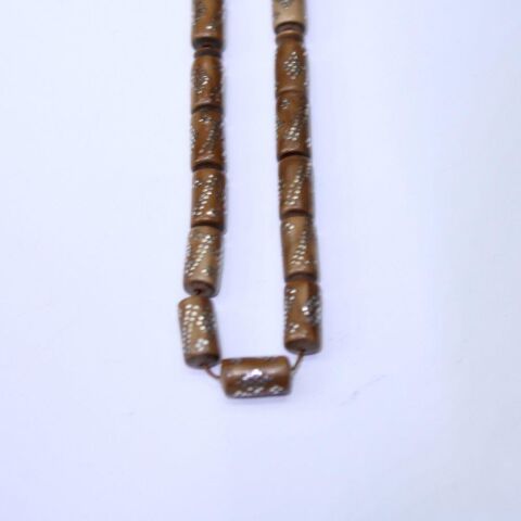 Gümüş İşlemeli Kuka Tespih 6*10,5 (mm)