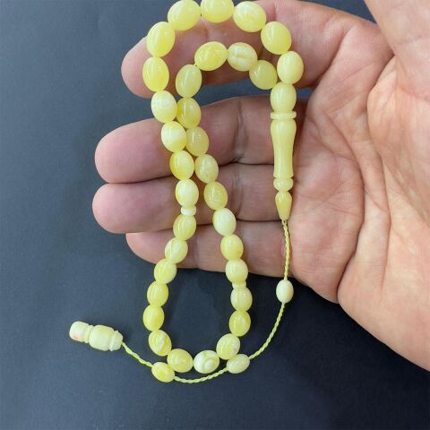 Sistemli Kaliningrad Damla Kehribar Beyzi Tespih 7*9 (mm)