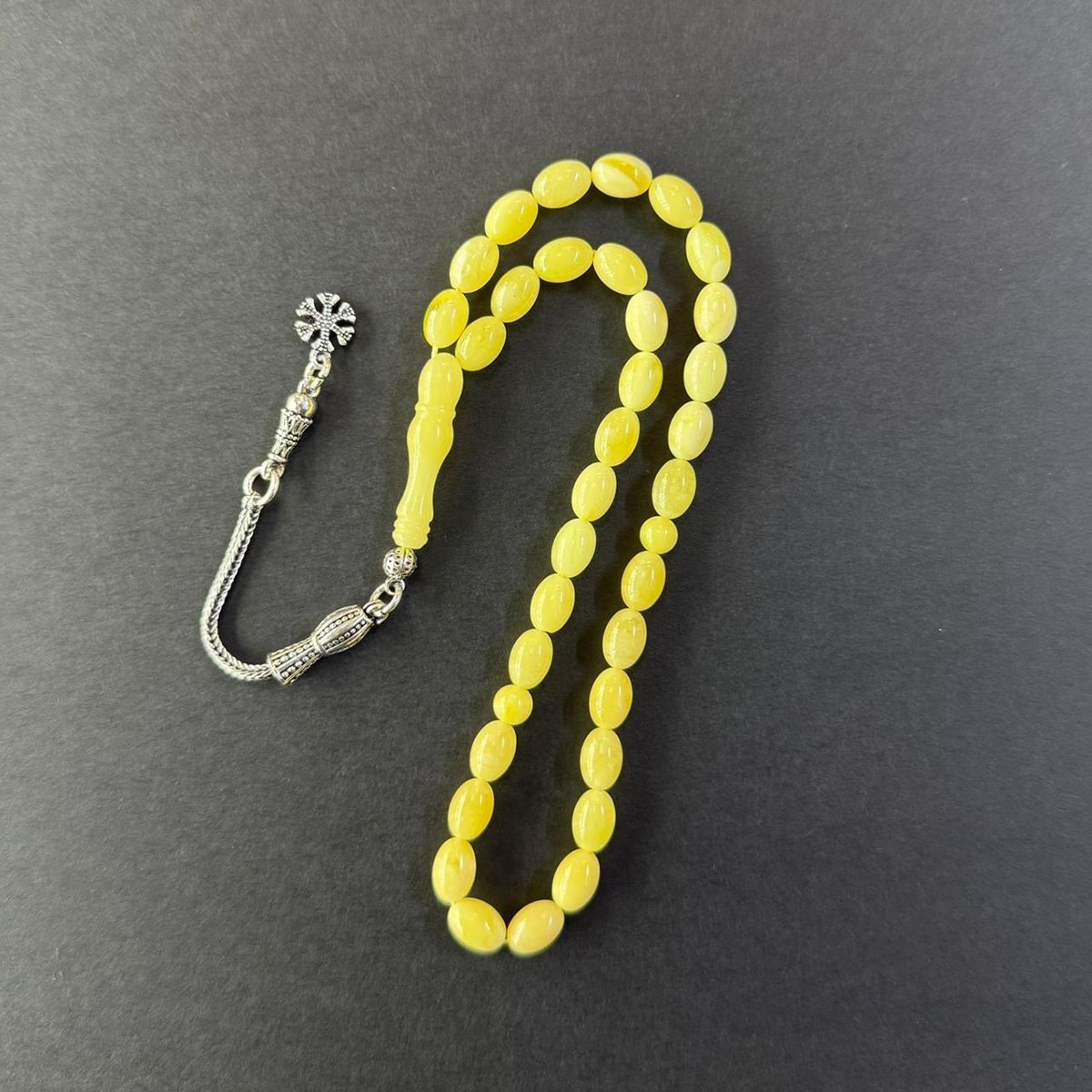 Kaliningrad Damla Kehribar Tespih 5,5*8 (mm)-7