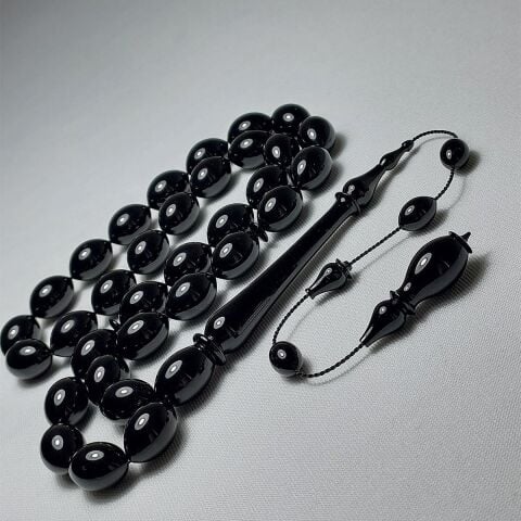 Usta İşi Oltu Taşı Tespih 10*14,5 (mm)