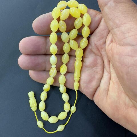 Sistemli Kaliningrad Damla Kehribar Beyzi Tespih 7*11 (mm)