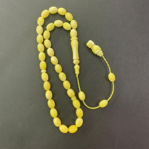 Akça Sistemli Kaliningrad Damla Kehribar Beyzi Tespih 6*8 (mm)