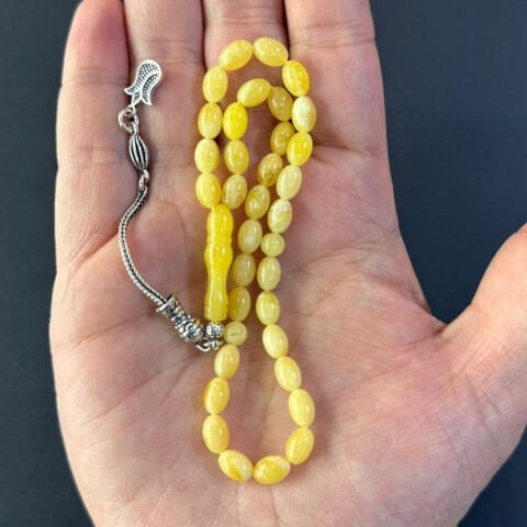 Kaliningrad Damla Kehribar Tespih 5,5*8 (mm)-8