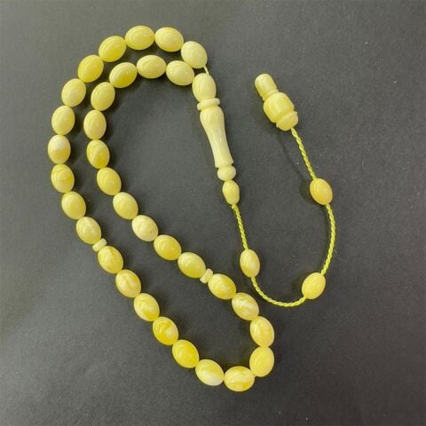 Akça Sistemli Kaliningrad Damla Kehribar Beyzi Tespih 6,5*8,5 (mm)