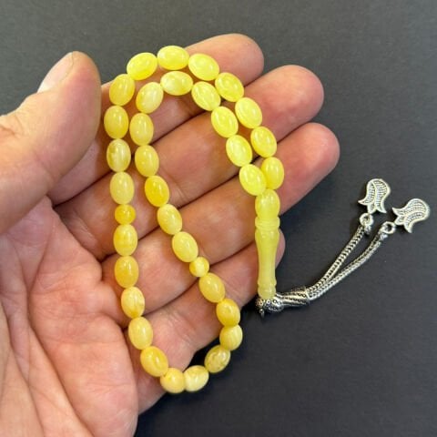 Kaliningrad Damla Kehribar Tespih 6*8 (mm)-1