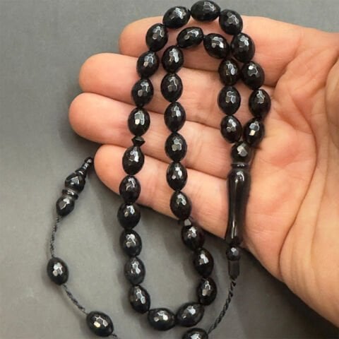 Obsidyen Doğal Taş Tespih 8*11 (mm)