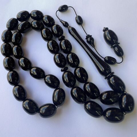 Usta İşçilikli Oltu Taşı Tespih 11*15 (mm)