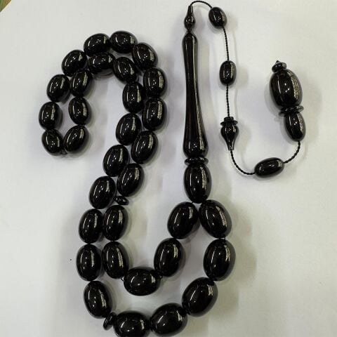 Usta İşçilikli Oltu Taşı Tespih 11*15 (mm)