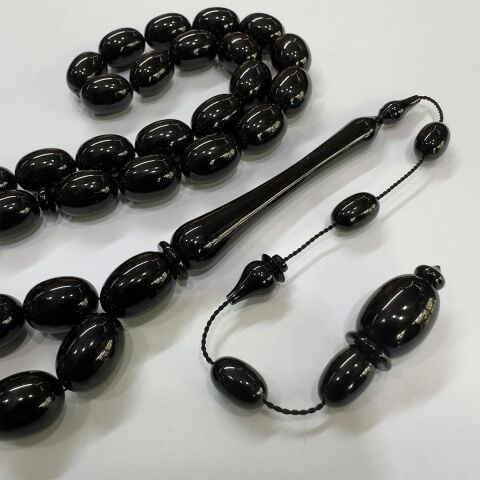 Usta İşçilikli Oltu Taşı Tespih 11*15 (mm)