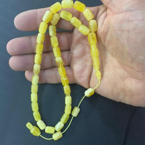 Sistemli Kaliningrad Damla Kehribar Kapsül Tespih 7*10,5 (mm)