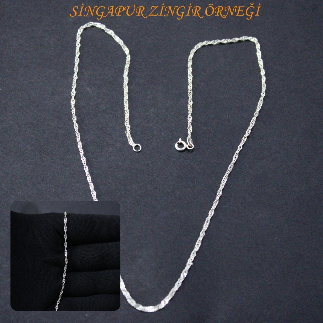925 Ayar Gümüş Singapur Zincir