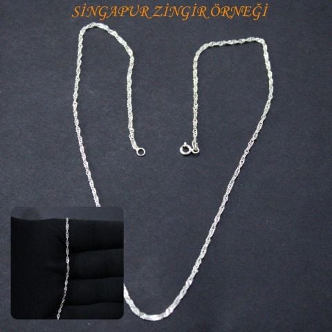 925 Ayar Gümüş Singapur Zincir