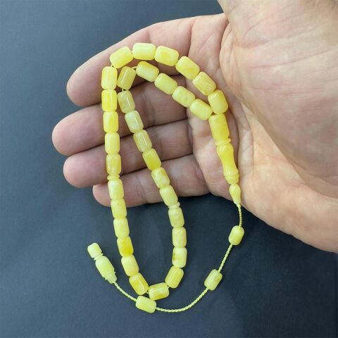 Sistemli Kaliningrad Damla Kehribar Kapsül Tespih 6,5*9,5 (mm)