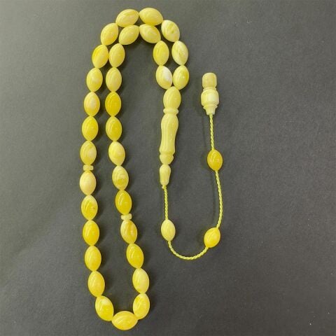 Akça Sistemli Kaliningrad Damla Kehribar Beyzi Tespih 7*10,5 (mm)