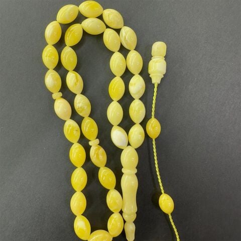 Akça Sistemli Kaliningrad Damla Kehribar Beyzi Tespih 7*10,5 (mm)