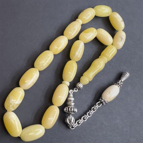 Maskot Kaliningrad Damla Kehribar Tespih 8*14,5 (mm)