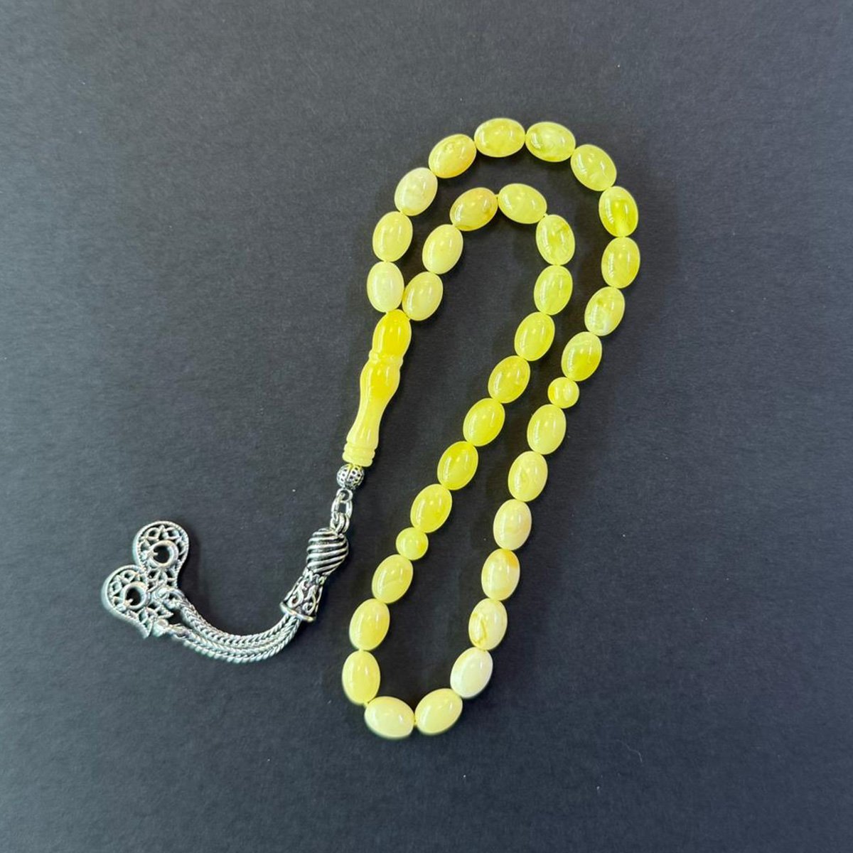 Kaliningrad Damla Kehribar Tespih 6*8 (mm)-3