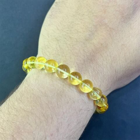 Şeffaf Kaliningrad Damla Kehribar Bileklik 9,5 (gr)