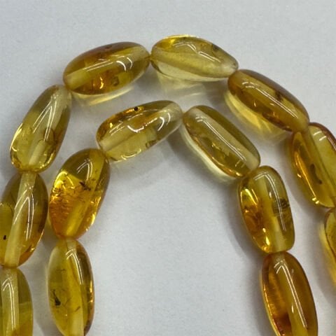 Haşere Fosilli Kaliningrad Damla Kehribar Tespih 5*10 (mm)