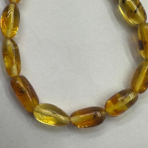 Haşere Fosilli Kaliningrad Damla Kehribar Tespih 5*10 (mm)