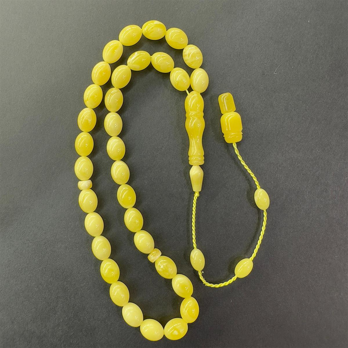 Sistemli Kaliningrad Damla Kehribar Beyzi Tespih 6.5*9 (mm)