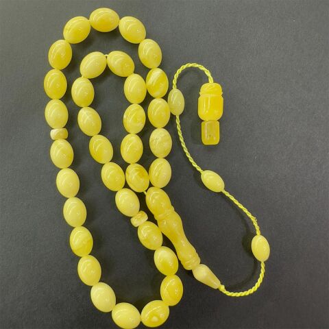 Sistemli Kaliningrad Damla Kehribar Beyzi Tespih 6.5*9 (mm)