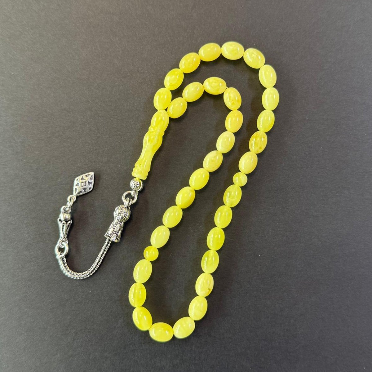 Kaliningrad Damla Kehribar Tespih 6*8 (mm)-4