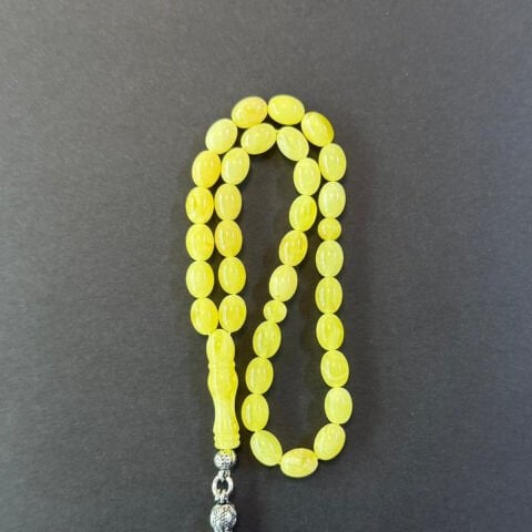 Kaliningrad Damla Kehribar Tespih 6*8 (mm)-4