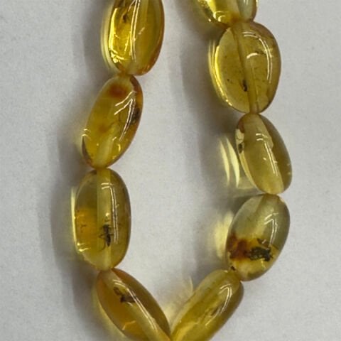 Haşere Fosilli Kaliningrad Damla Kehribar Tespih 5*10 (mm)