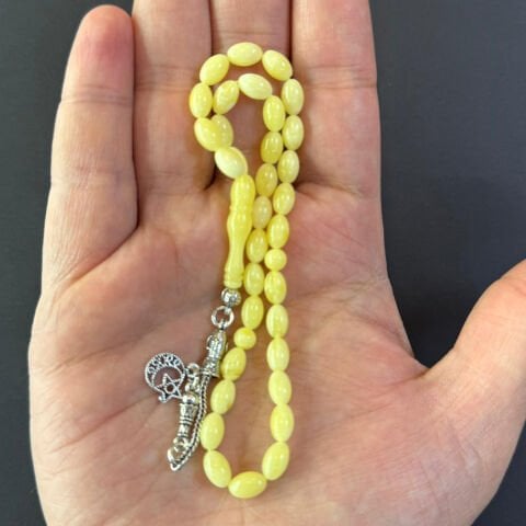 Kaliningrad Damla Kehribar Tespih 5*8 (mm)-1