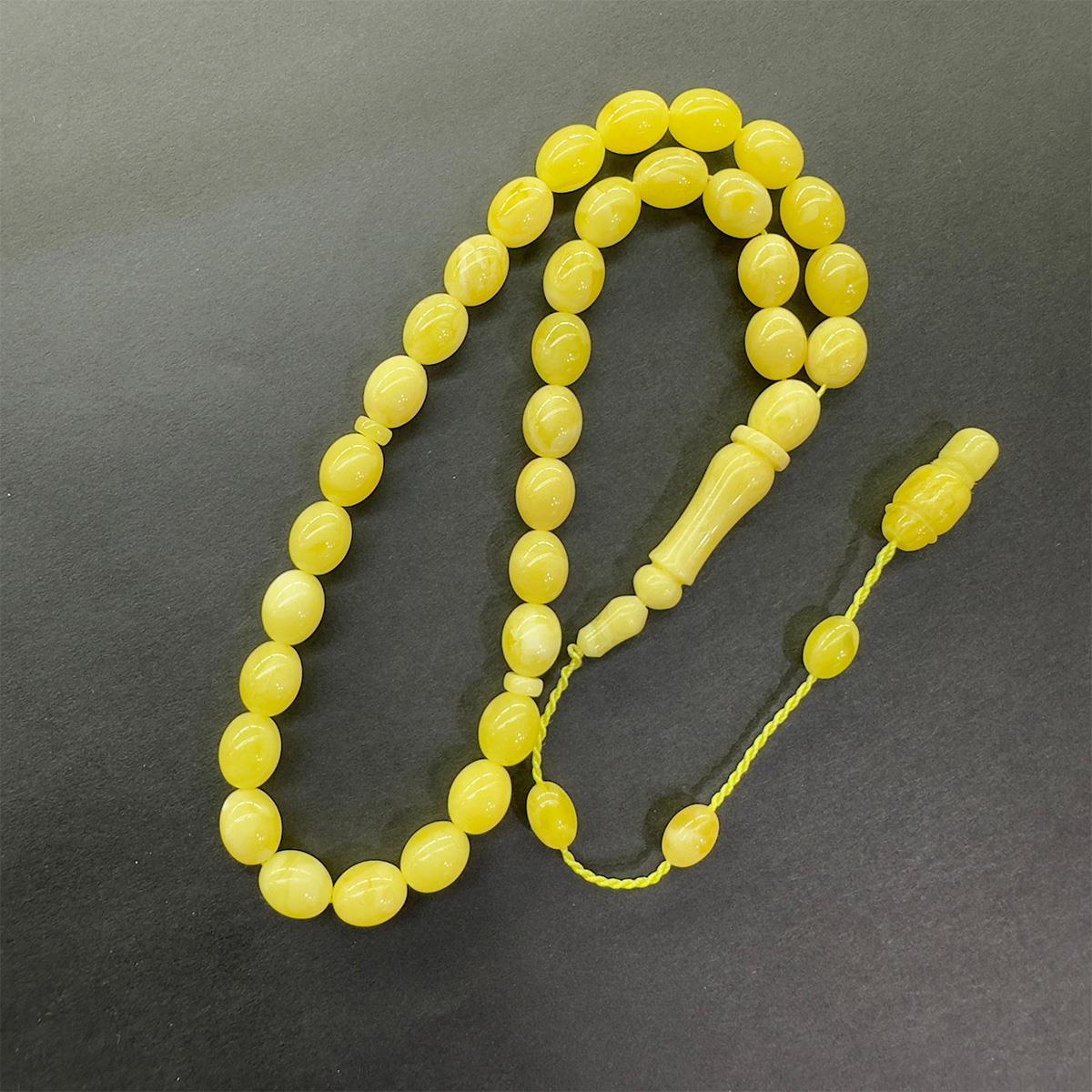 Sistemli Kaliningrad Damla Kehribar Beyzi Tespih 7*8,5 (mm)