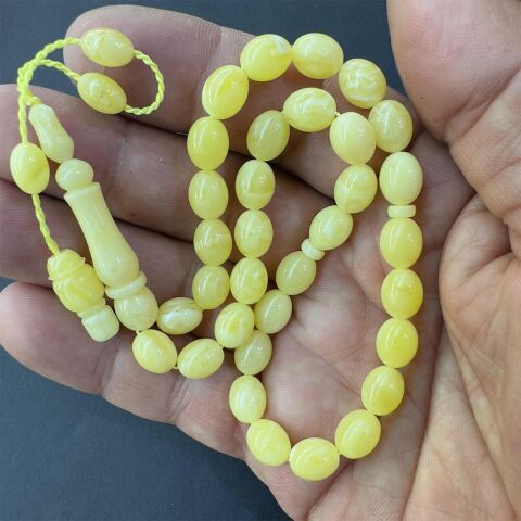 Sistemli Kaliningrad Damla Kehribar Beyzi Tespih 7*8,5 (mm)