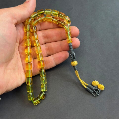 Haşere Fosilli Kaliningrad Damla Kehribar Tespih 8*9,5 (mm)