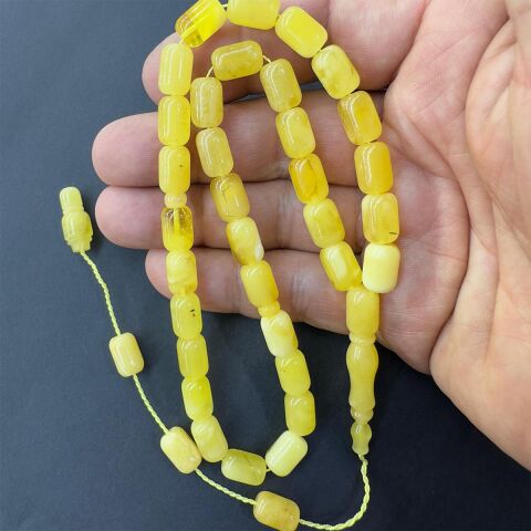 Sistemli Kaliningrad Damla Kehribar Kapsül Tespih 7*10.5 (mm)