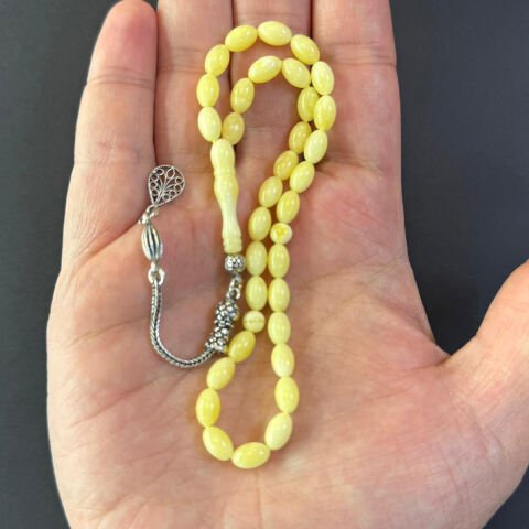 Kaliningrad Damla Kehribar Tespih 5*8 (mm)-3