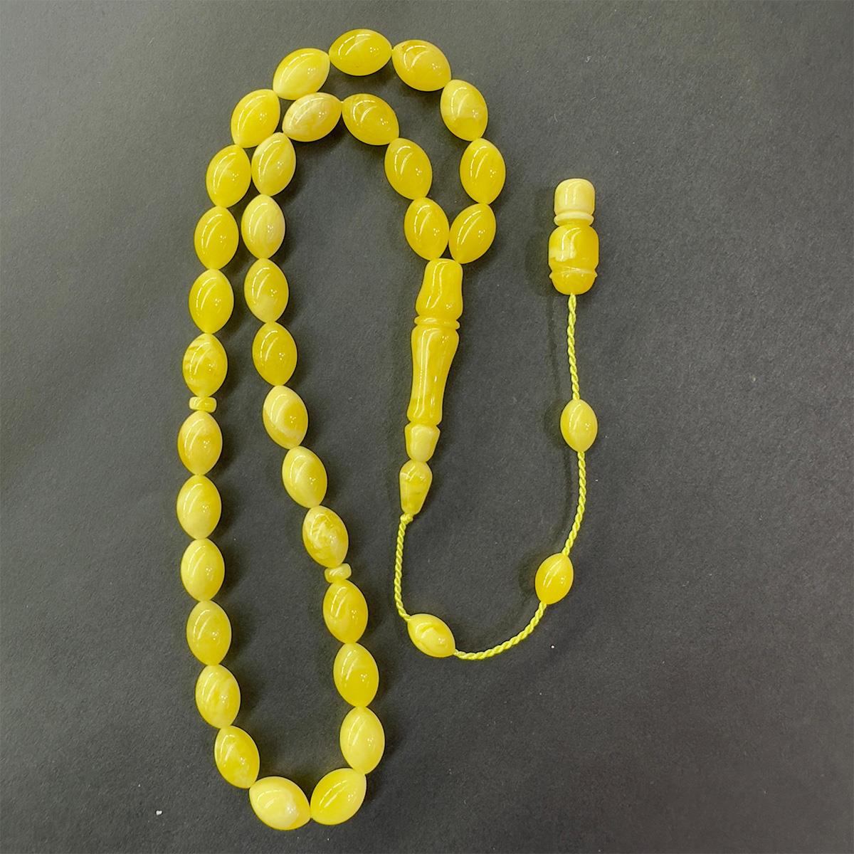 Sistemli Kaliningrad Damla Kehribar Beyzi Tespih 7,5*11 (mm)