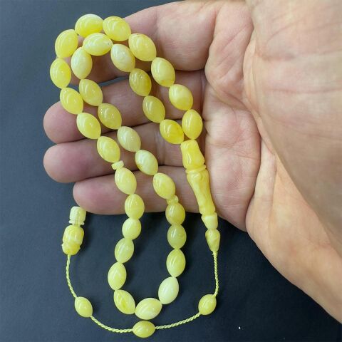 Sistemli Kaliningrad Damla Kehribar Beyzi Tespih 7,5*11 (mm)