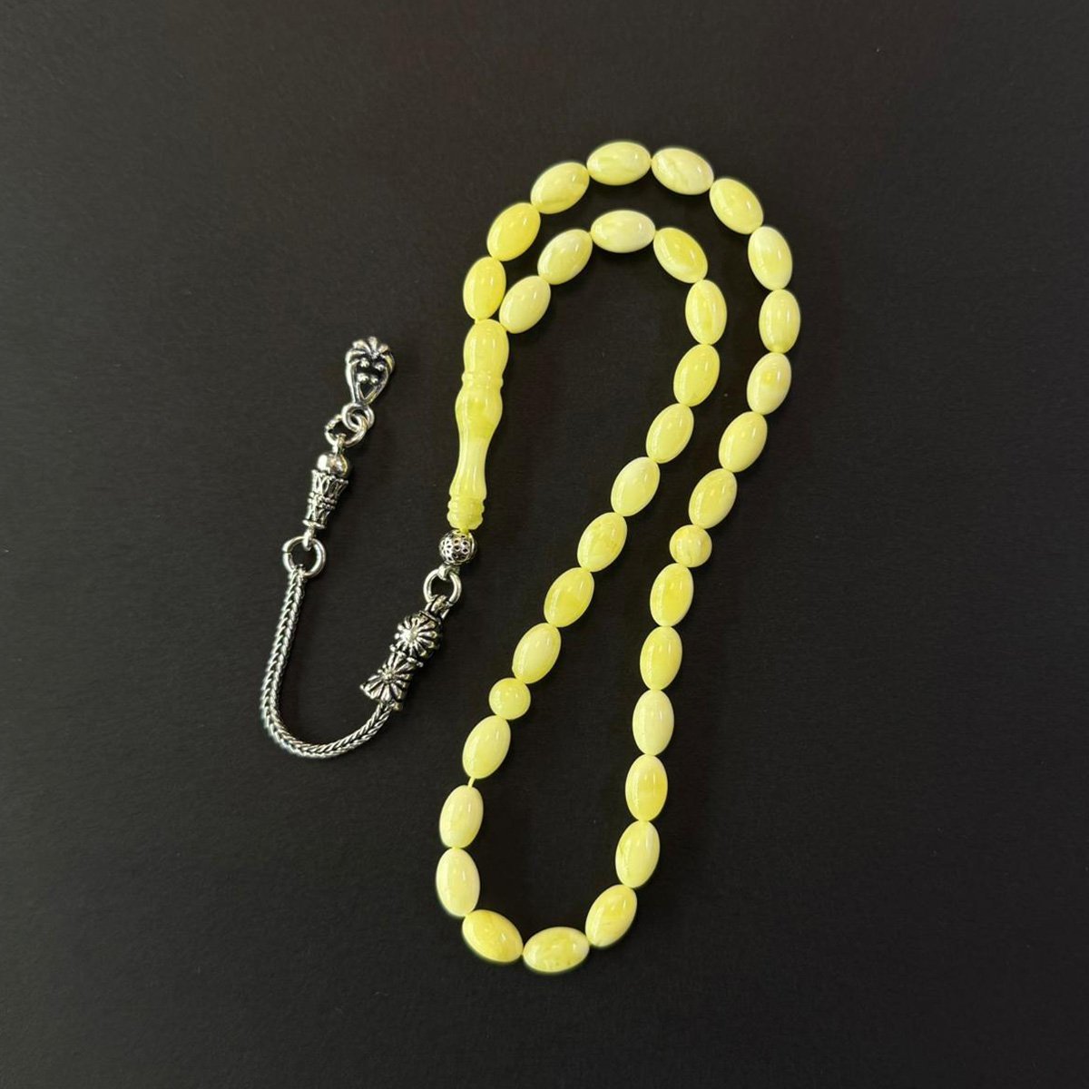 Akça Kaliningrad Damla Kehribar Tespih 5*8 (mm)-1