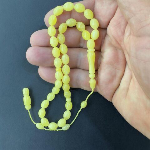 Sistemli Kaliningrad Damla Kehribar Beyzi Tespih 6*8,5 (mm)