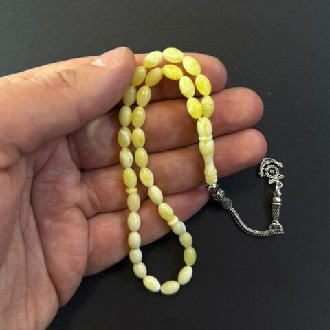 Akça Kaliningrad Damla Kehribar Tespih 5*8 (mm)-2