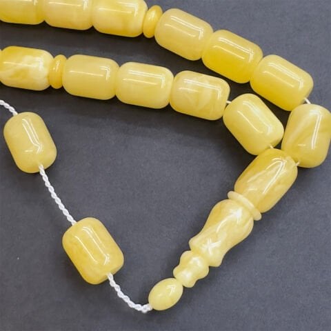 Maskot Kaliningrad Damla Kehribar Tespih 10*13 (mm)