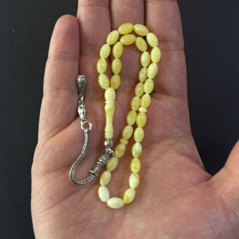 Akça Kaliningrad Damla Kehribar Tespih 5*8 (mm)-3